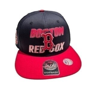 Baseball Boston Red Sox Men Hat, Embroidered Logo, Red and Navy Blue